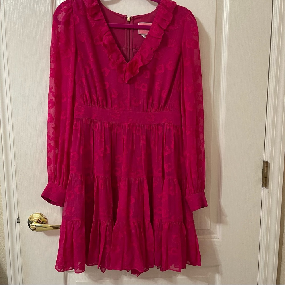 Kate spade floral clip chiffon mini dress